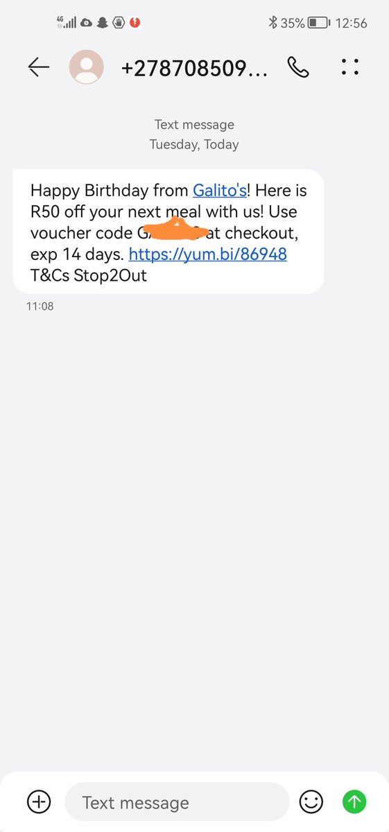 DeeCandy_'s tweet photo. @GalitosOfficial why do you send me this and your emplyees at Galitos Lakeside Richard's Bay refuse to redeem the voucher. This is time inconvenience. They acted to rude and unprofessional. https://t.co/9pVbZVyBL3