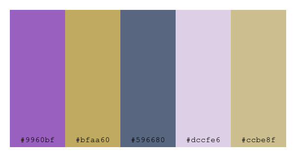 ColPaletteBot's tweet photo. Beep beep, here's a pretty color palette for you!
color-scheme.js parameters used:
- hue: 86
- variation: soft
- colors: #9960bf, #bfaa60, #596680, #dccfe6, #ccbe8f
Have a lovely day!
#twitterbot #colorpalette #colors #palette #prettycolors https://t.co/2dtNgPZDzK