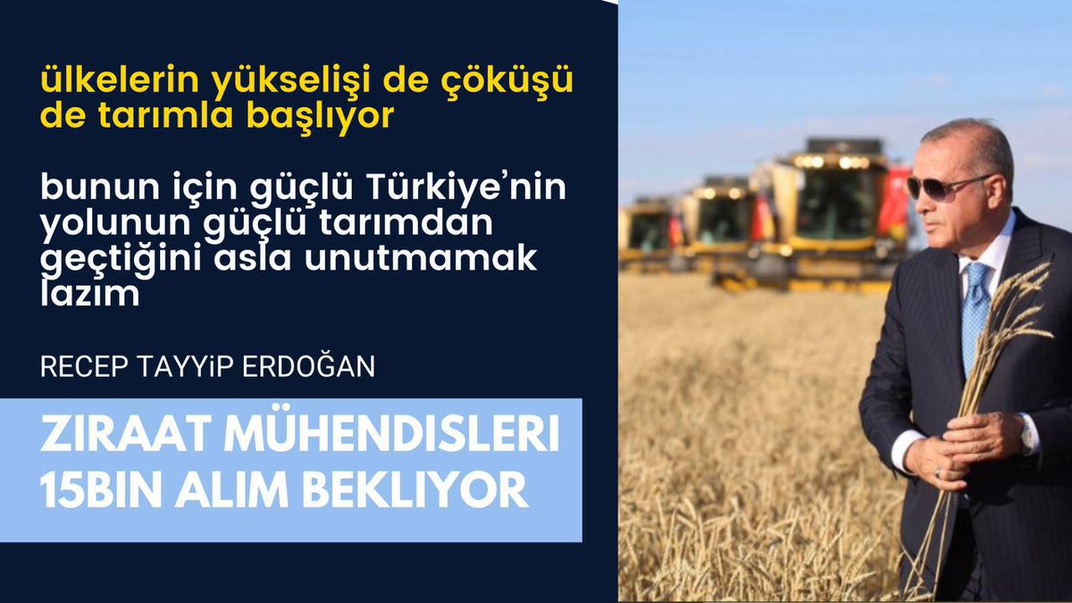 AkcaaEbruu's tweet photo. Ziraate 15000 atama tarım için en faydalı istihdamdır.
@VahitKirisci @drnihatpakdil @fuatoktay @RTErdogan @kilicdarogluk @meral_aksener @Ahmet_Davutoglu @alibabacan @MetinKiratli01 @dbdevletbahceli @vekilince @ademdinc_ @HMBakanligi
@TCTarim 
#TarimaHak15BinZiraat https://t.co/mLu8QCv2UB