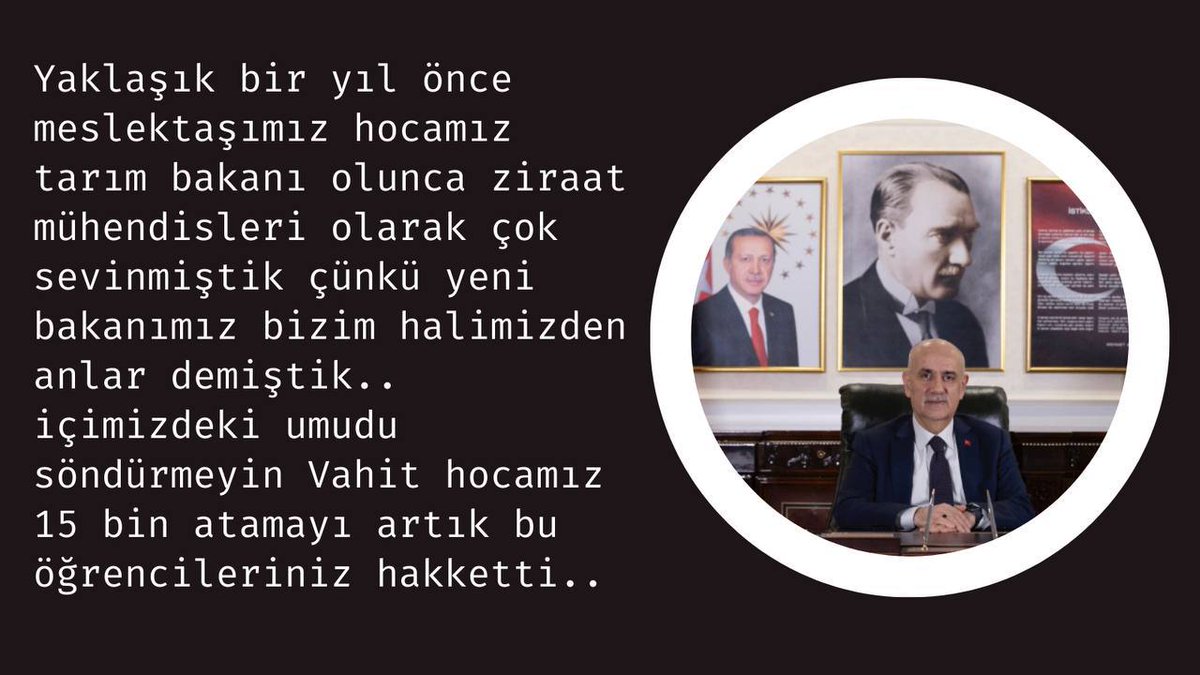 AkcaaEbruu's tweet photo. TARIM ziraat mühendisleri ve çiftçinin buluşması ile kalkınacak. 
@VahitKirisci @drnihatpakdil @fuatoktay @RTErdogan @kilicdarogluk @meral_aksener @Ahmet_Davutoglu  @umitozdag @fsatici @HMBakanligi
@TCTarim 
#TarimaHak15BinZiraat https://t.co/IVgOpWifym