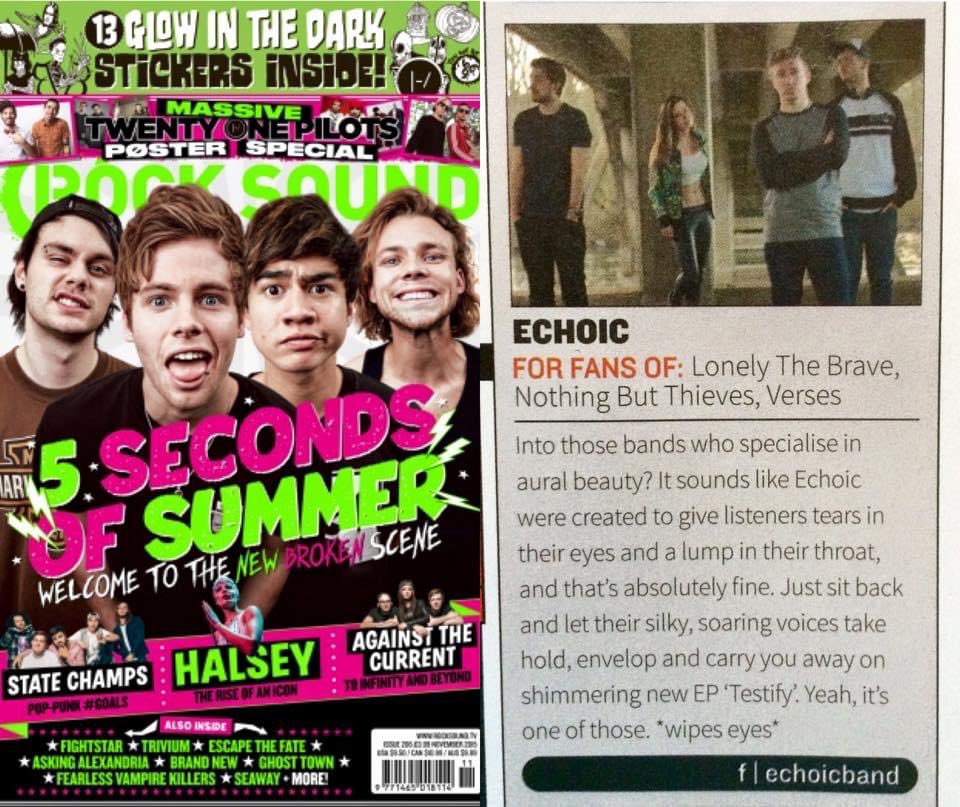 Sad to hear about <a href="/rocksound/">Rock Sound</a> , feel very lucky I was reviewed once in the magazine I read every week in school