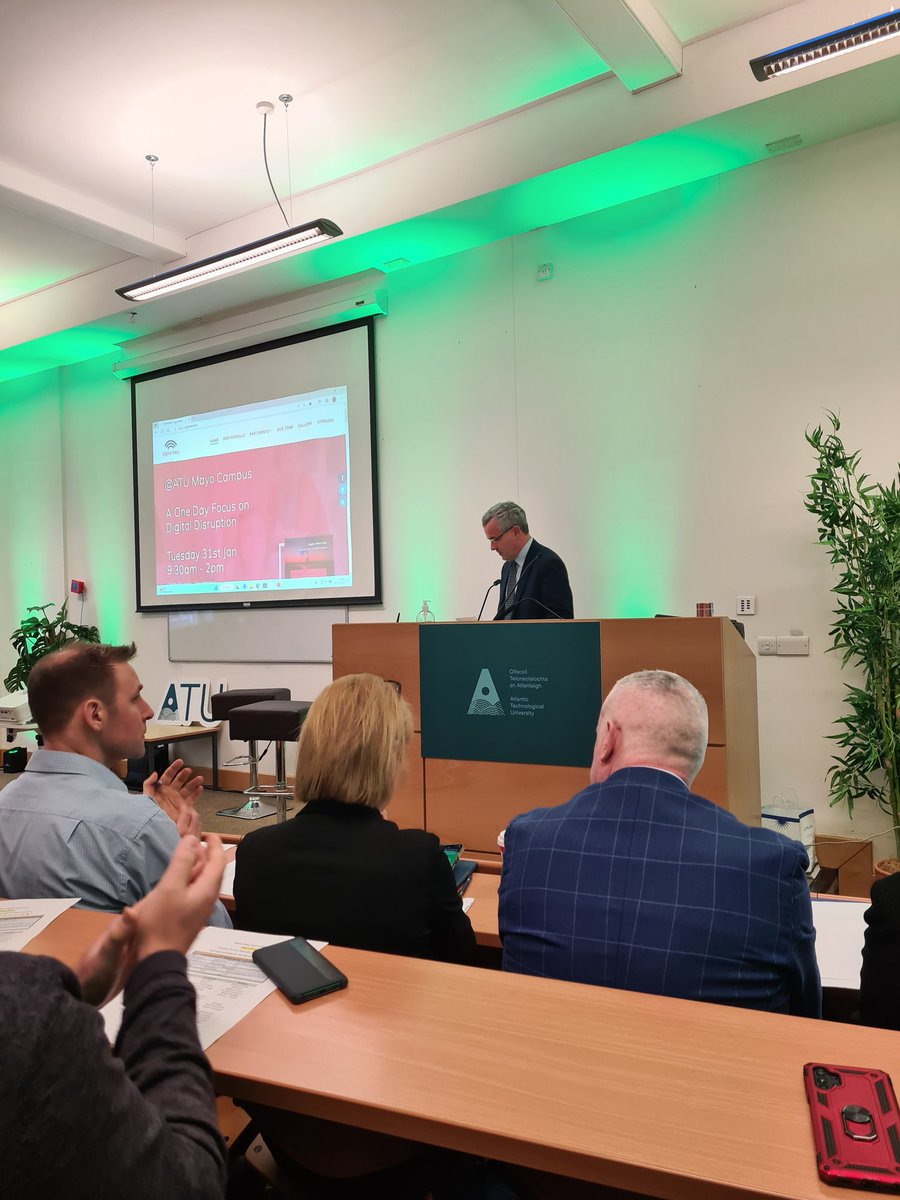 Delighted to be at #DigitalWest 2024 at ATU Mayo, back in person this year. Wonderful line-up of speakers to talk on our theme of Digital Disruption: The Aftershock. And looking forward to the launch of The Innovation Exchange! #ATU
