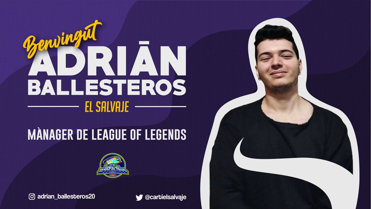 Gaming Barcelona eSports Club (@gamingbarxelona) on Twitter photo Si anem a per totes amb el roster de League of Legends, també necessitarem als millors fora de l'esquerda 🫡
Donem la benvinguda a <a href="/CartielSalvaje/">Adrián Ballesteros</a> com a nou mànager de League of Legends!
Esperem que et sentis com a casa ❤️
#SEMPREGBCN Si anem a per totes amb el roster de League of Legends, també necessitarem als millors fora de l'esquerda 🫡
Donem la benvinguda a <a href="/CartielSalvaje/">Adrián Ballesteros</a> com a nou mànager de League of Legends!
Esperem que et sentis com a casa ❤️
#SEMPREGBCN