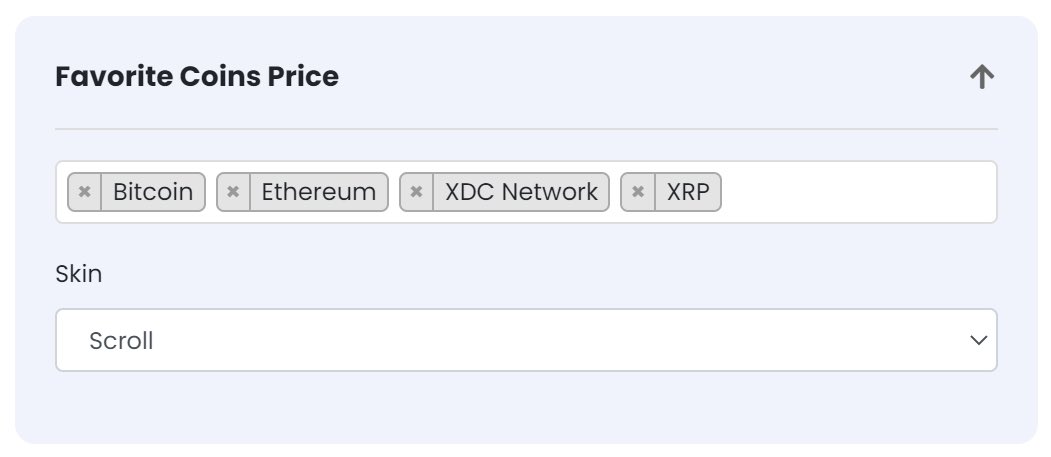 xdcdomains's tweet image. Coming soon ⏳ &quot;The feature to display your favorite coins price&quot;

🔗Bring the best experiences across from #web3 to one place: your #xdcprofile #web3profile 

@XinFin_Official @XDCFoundation @ownxdc #xdcdomains
