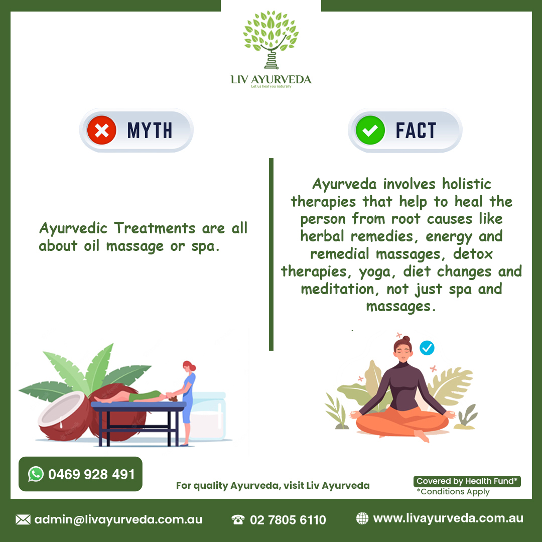 Happy to bust another myth here.

Visit: livayurveda.com.au

#MythAndFact #myth #facts #ayurvedicfacts #DrRafeena #healthyliving #livayurveda #Rafeena #practitioner #BAMS #pgdy #Sydney #Parramatta #australia