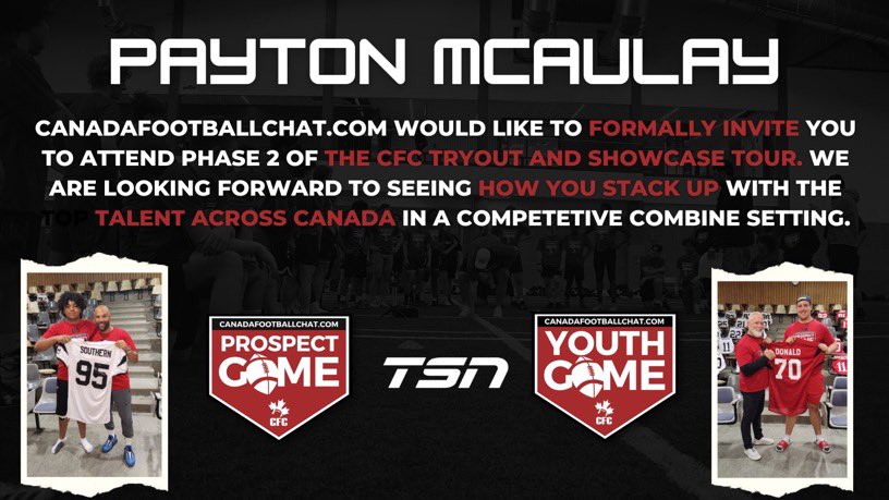 Thank you <a href="/chatfootball/">CanadaFootballChat</a> for the invite, Can’t wait to compete!