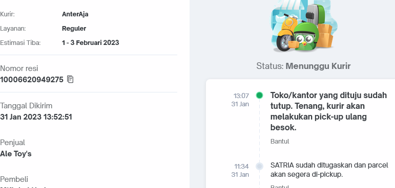 grayreighn's tweet photo. @anteraja_id sore, ini kok tiba2 paketnya ngga jadi di pickup ya? no resi 10006620949275 https://t.co/6v8h357C6G