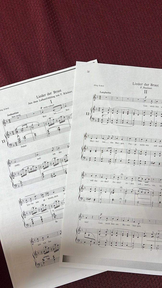 MikaM1006's tweet photo. シューマンのLieder der Braut.花嫁の歌♫とっても純な歌。生徒の90歳近い女性が歌うと、心からの感謝が音になる。
ステキ💕 https://t.co/XXQW86uevT