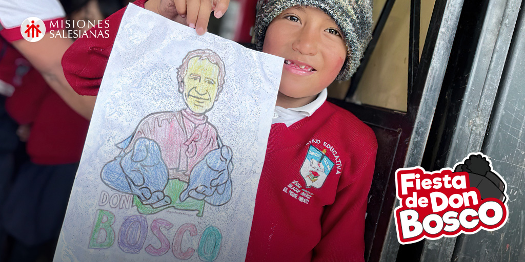 ¡Feliz fiesta de #DonBosco 🎉! Su sueño vive entre cientos de miles de jóvenes dispuestos a luchar por un mundo mejor.

Nosotros seguimos con su legado 🫂🌍 que ofrece un futuro lleno de oportunidades a los más vulnerables.

Únete a la fiesta y deja ⤵️ un "¡Viva Don Bosco!".