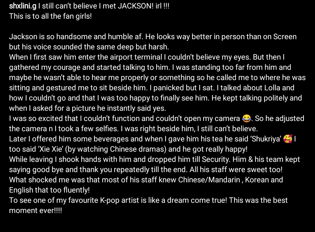 Gaur_R7's tweet photo. A fan met #JacksonWang at the airport!!
He's so sweet..🥹♥️

©:shxlini.g https://t.co/arn50On39J