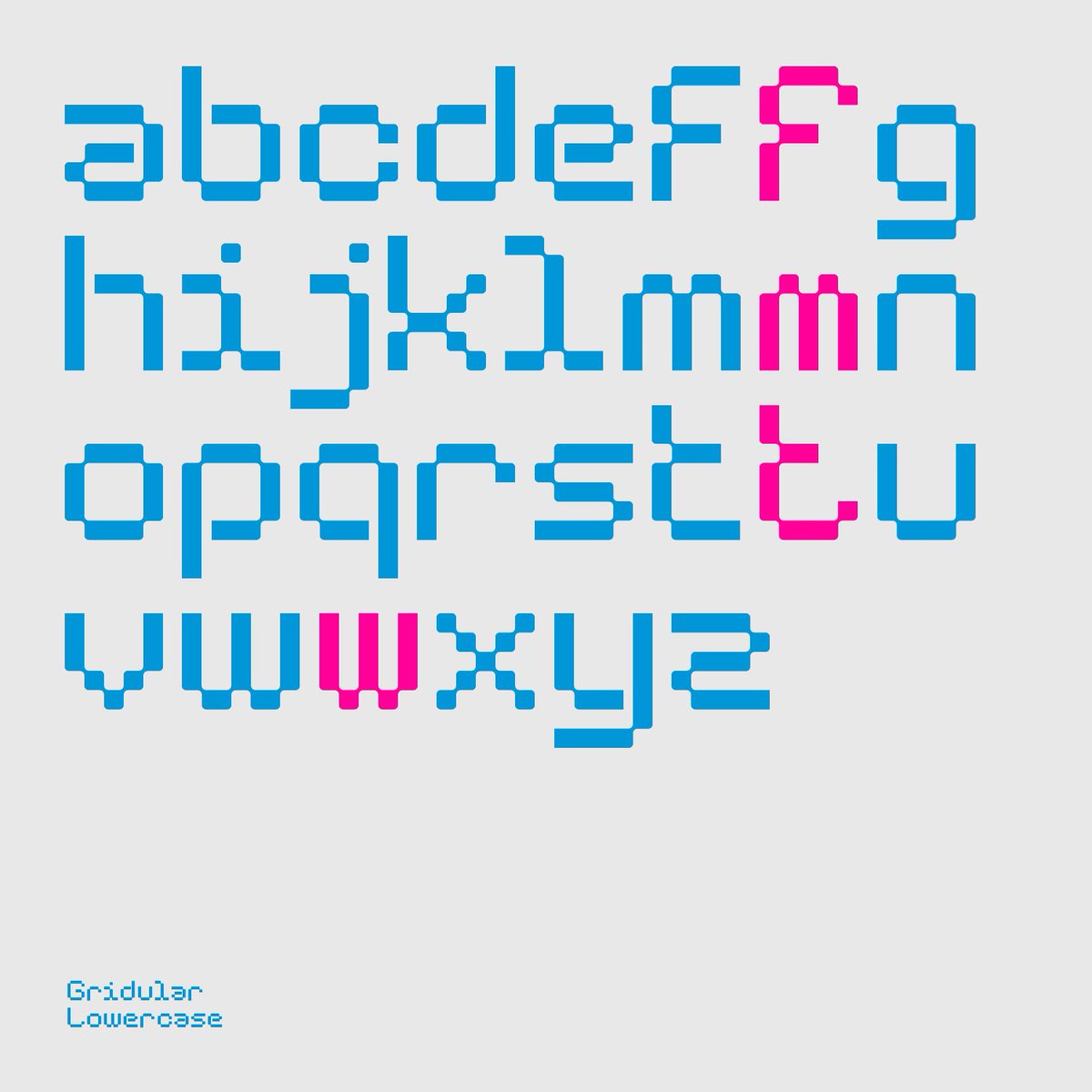 cotypefoundry's tweet photo. Last month we launched our experimental typeface Gridular which is FREE to use under the Creative Commons Attribution-No Derivatives 4.0 International license.

https://t.co/Yw31ojK9QB https://t.co/FK48oGLwMt