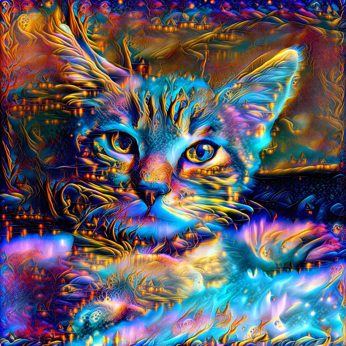 DeepDreamsNFT's tweet image. i like chimkin i like liver meow mix meow mix pls deliver  🎵