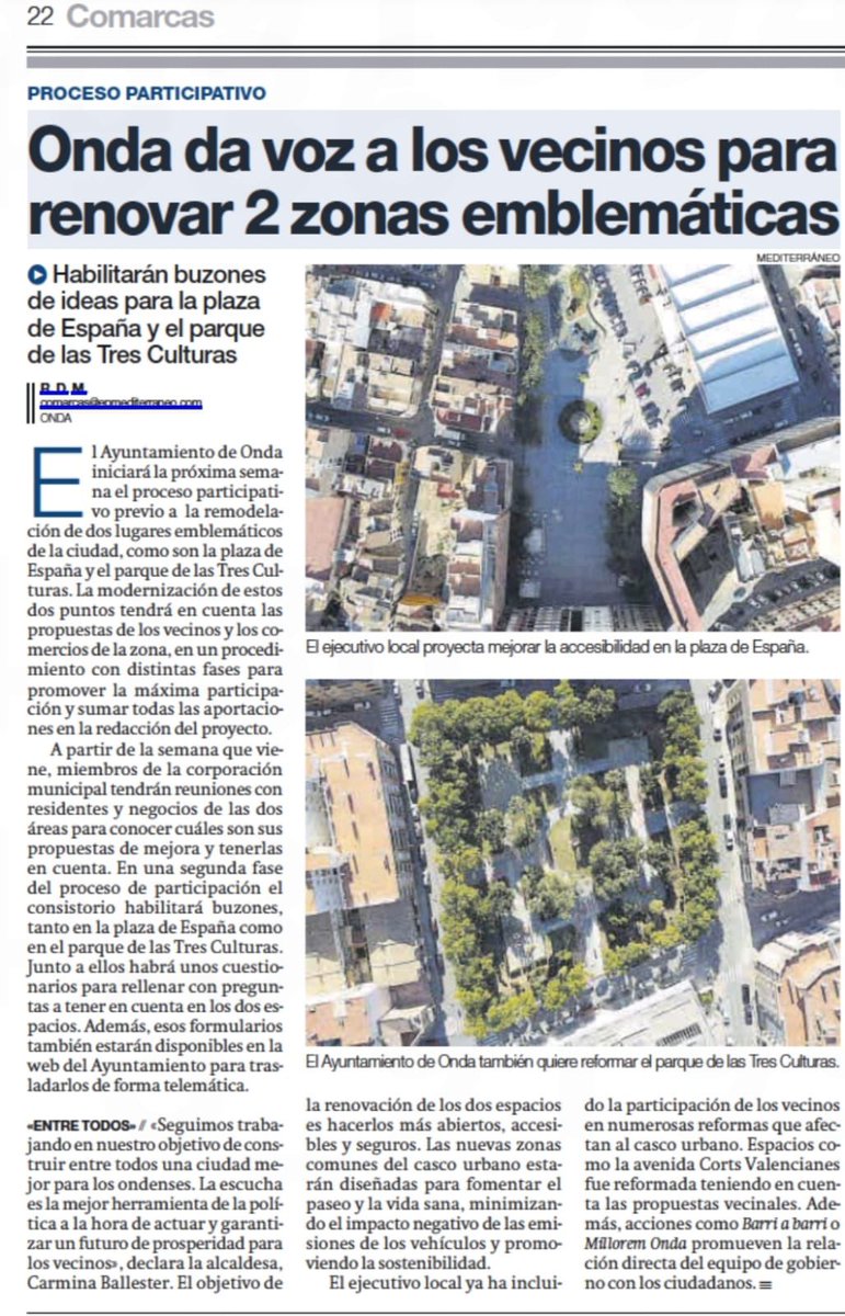 Carmina_BF's tweet photo. Tal y como nos contéis, soñéis o imaginéis… encargaremos la redacción de los proyectos arquitectónicos.
¡La palabra es vuestra, vecinos! 😍😘
¡Participad en el futuro de #Onda! Nos importan todas las opiniones. 🤗😍
#OrgullOnder
#MásILUSIÓNxONDA 💙💙 https://t.co/UyJXXp7Sbn