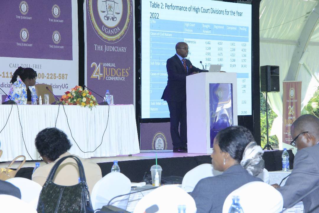 JudiciaryUG's tweet photo. Happening Now:Day II of the 24th Annual Judges Conference at the Mestil Hotel and Residences has kicked off with presentations on the Performance of the Courts.#24thAJC https://t.co/IKHWqZwUPf