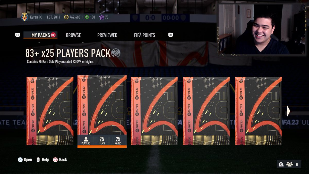 🔴 We are LIVE: twitch.tv/kyrenfc

Down to our final 100 saved packs but we've got some massive ones. 83x25s, 84x5s, 83x10s, Ultimates, 100ks, etc. 👀

SHOW ME THE BLUES 🔵🙏