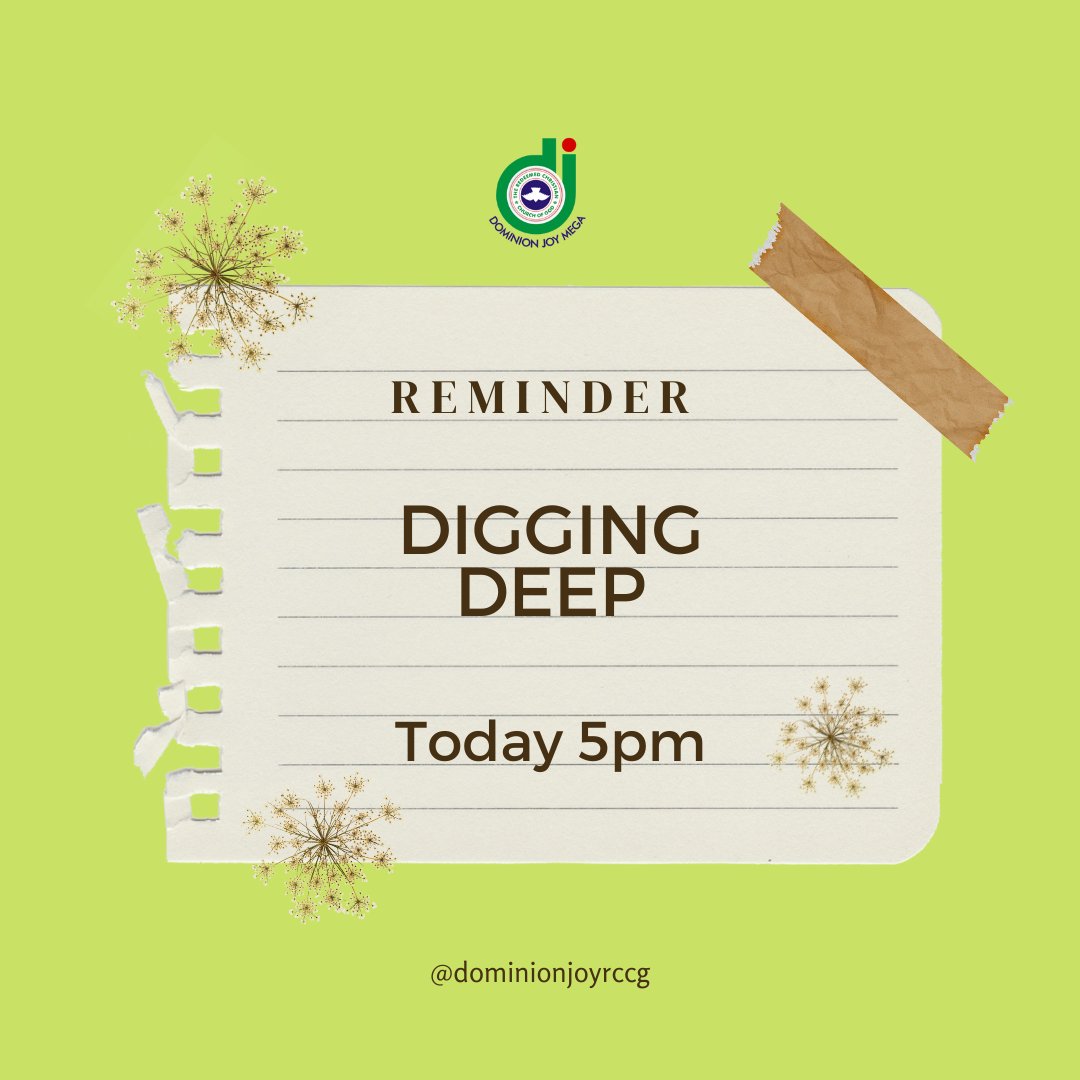 dominionjoyrccg's tweet photo. "I will study your commandments and reflect on your ways. I will delight in your decrees and not forget your word" Psalms 119:15-16 NLT
Join us for #DiggingDeep by 5pm at #205OronRoad #DominionJoy #DominionJoyRCCG #DominionJoyMegaParish #GetYourPVC #VoteWisely https://t.co/8IPPuYZEr8