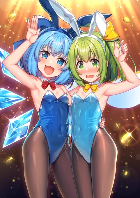 バニー チルノ&amp;大妖精 。Skebリクエストありがとうございました 