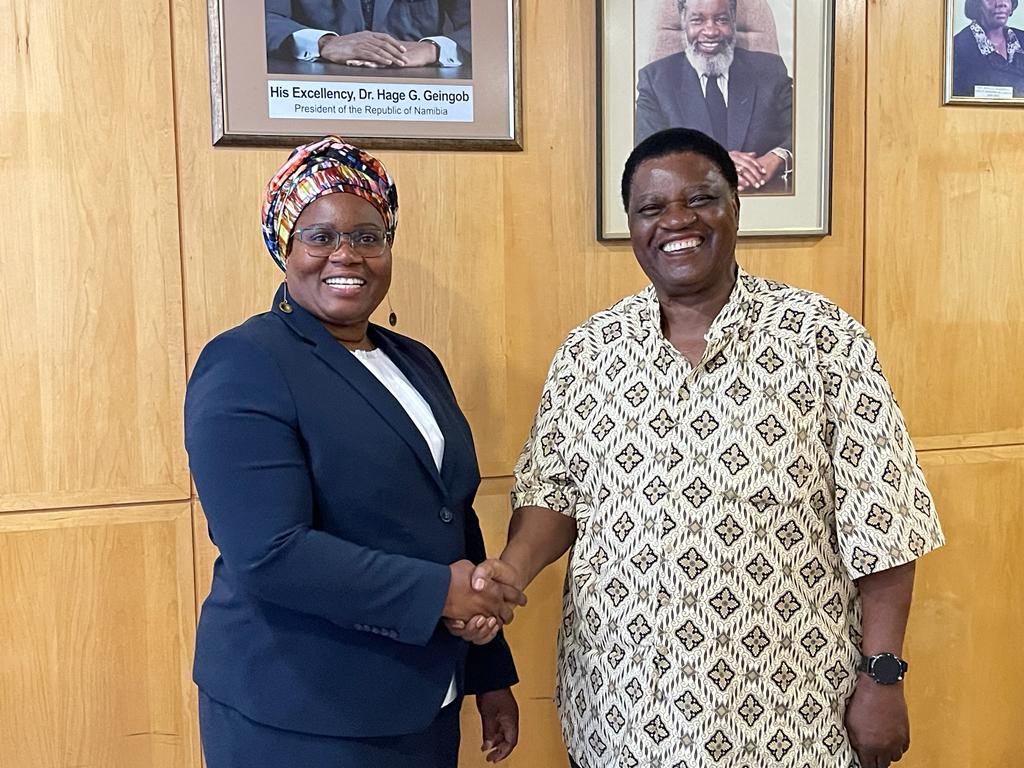 Honored to meet with Hon. Utoni Nujoma, Minister @MLIREC and discuss progress in making productive employment and #decentwork a reality for all in 🇳🇦 with support of <a href="/iloharare/">ILO Harare</a>  <a href="/ilo_pretoria/">ILO Pretoria</a> <a href="/UNNamibia/">United Nations in Namibia</a>