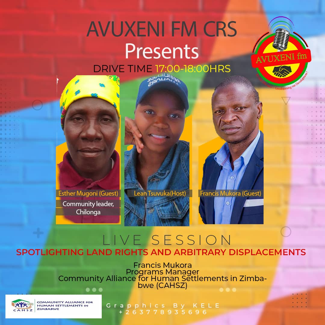 We're grounded in Communities! So we use Community platforms to engage & talk about their issues. Join us tonight 1700-1800hrs on Avuxeni FM, Chiredzi's Community Radio Station as our @fmukora joins Chilonga Community leader spotlighting Land Rights & rising displacements trends