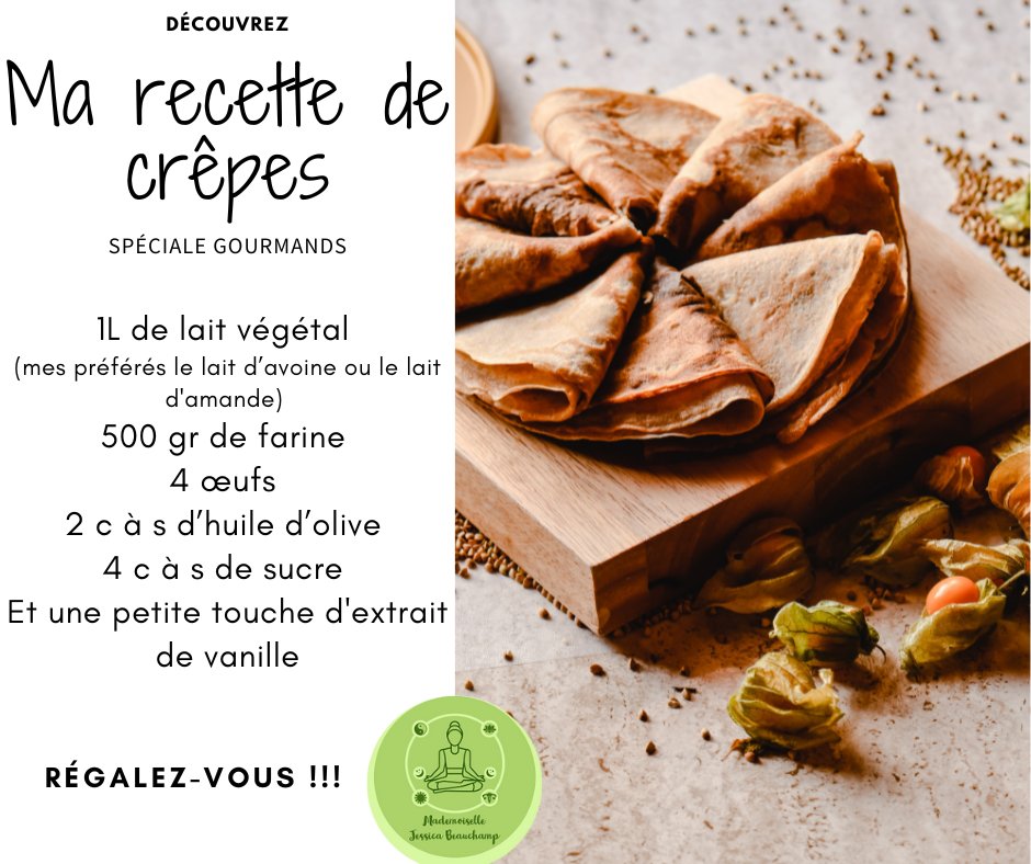 A la chandeleur faites sauter les crêpes !!! Les enfants adorent et les grands en raffolent alors variez les plaisirs avec des miel-citrons, des confitures maisons, des chocolats et bien plus encore...  
#sophrologie #bienetre #prendresoindesoi #cuisine #chandeleur #crêpe