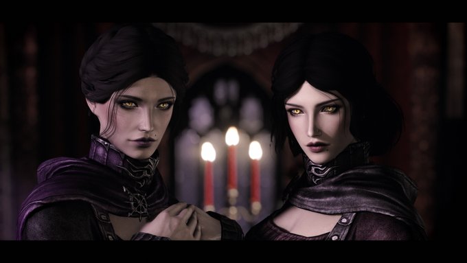 二人を作るにあたってテクスチャとか化粧や眉のMODを新たに導入したおかげでキャラメイクのステージが一つ上がった気がします( ˘ω˘) 