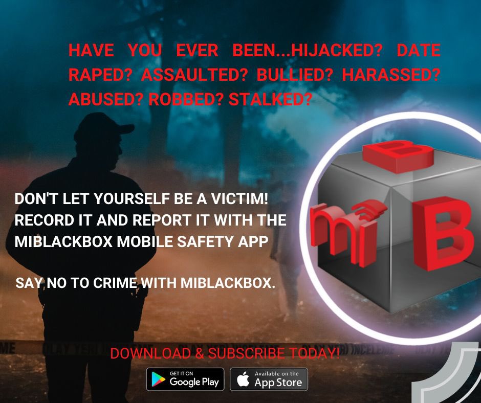 MiBlackbox's tweet photo. Don’t let yourself or loved ones be a victim! RECORD IT AND REPORT IT WITH MIBLACKBOX. Download now via the Google Play and Apple App stores: https://t.co/epbOqkzYag https://t.co/oEcmPrTaB9
#miblackbox #KEEPSASAFE #PersonalSafetyApp #KeeplovedOnesSafe #Subscribe #personalsafety https://t.co/Q8KaaPhw6t
