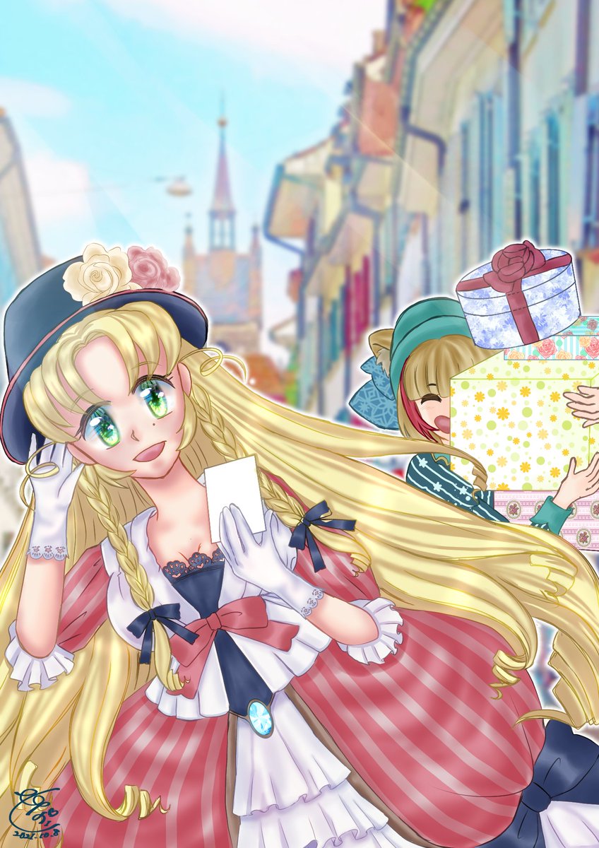 最近ひなっツ🐰ちゃんとよっちゃん陛下ペアの二人を描いてないなぁと、イラストを載せてみる。少ないな…🥹
珍しいよっちゃん陛下の城下町お買い物イラストもあったり。
ひな☆エボ大好き💕 