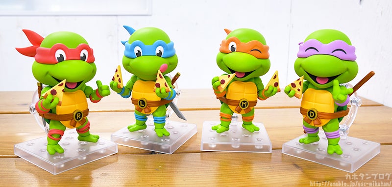 Nendoroids of Raphael, Leonardo, Donatello and Michelangelo from