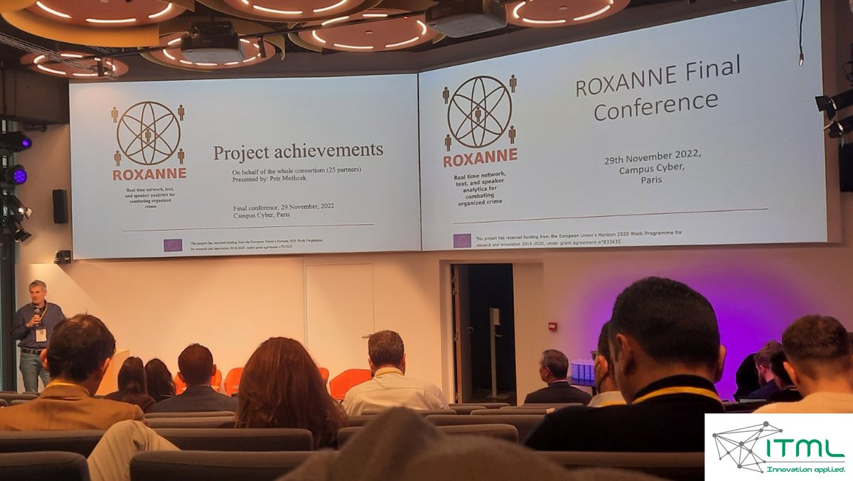 🚀As the technical development centered around the Autocrime platform of @ROXANNE_project, which was to be completed at the end of 2022, 25 European organisations from 16 countries met in Paris, France, for the Final Conference. 
#roxanne #itml #networkanalysis #socialmedia