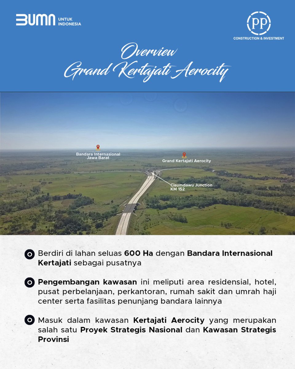 updatepangan20's tweet photo. #Sobat BUMN, kumaha damang?
Di pekan pertama 2023 ini, yuk kita #exPPlore proyek unggulan Jawa Barat yang berdekatan dengan Bandara Internasional Jawa Barat dan Tol Cisumdawu Junction KM 152.
#exPPlorePProperty#EmpoweringTheFuture https://t.co/YXF2LuH6cT