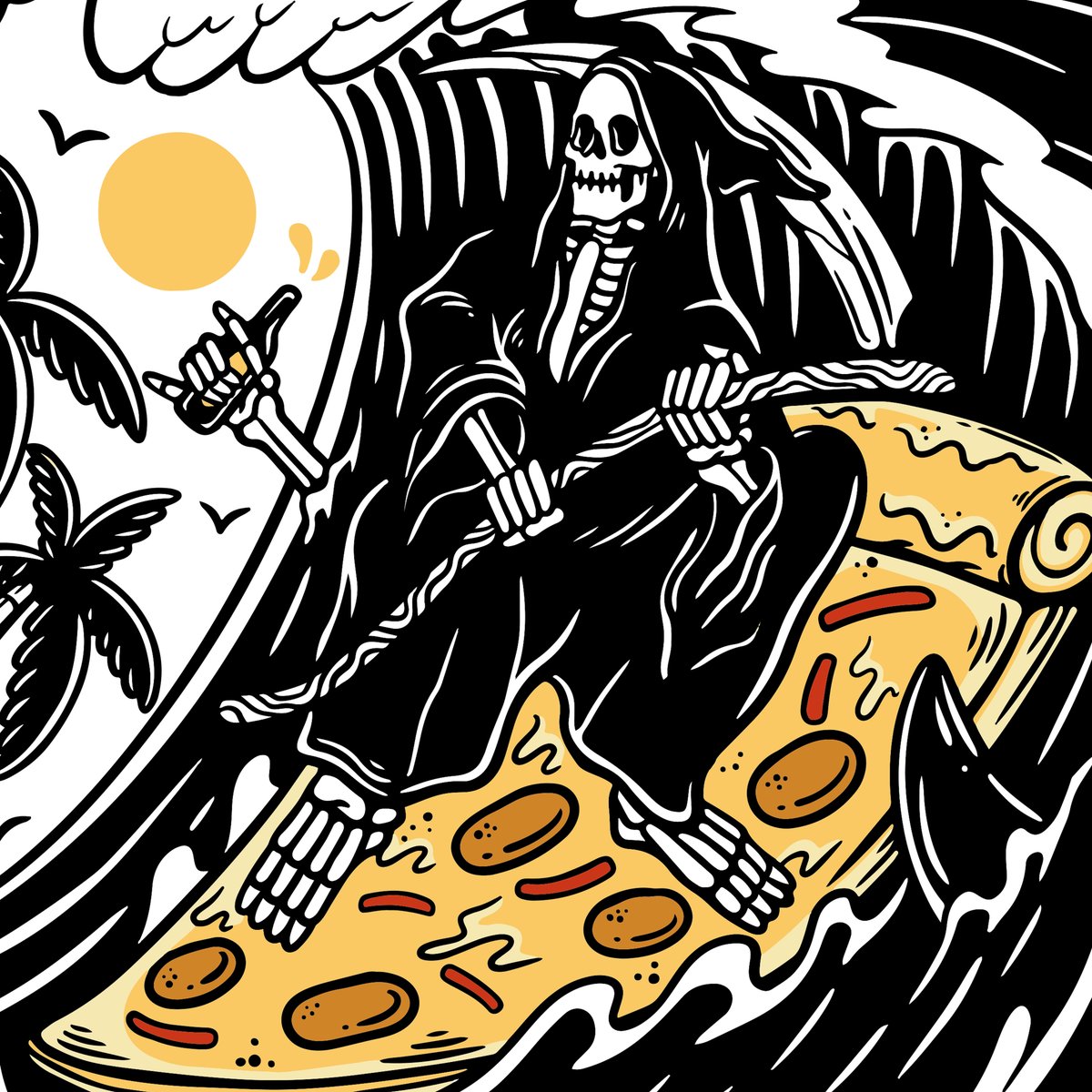 Pizza Surfing Death @deathandfriends.ltd

#deathnfriends #deathandfriends #deathnfriendsskull #deathandblues #pizzadeath #deathbypizza #eatfast #livefastdieyoung #livefast #uksurfing #tattoos #pizzalover #deathbypizza #pizzaofdeath #pietillidie #balisurfing  #workhardplayharder