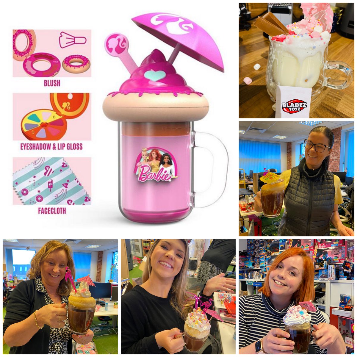 bladeztoyz's tweet photo. Today is National Hot Chocolate Day, so the @bladeztoyz team took on the challenge of making a luxury hot chocolate, using our Barbie Makeup Freakshake as inspiration! 

#NationalHotChocolateDay #HotChocolateDay #HotChocolate #Chocoholic #Freakshake #TeamChallenge #Barbie https://t.co/z1gO81ZuMs
