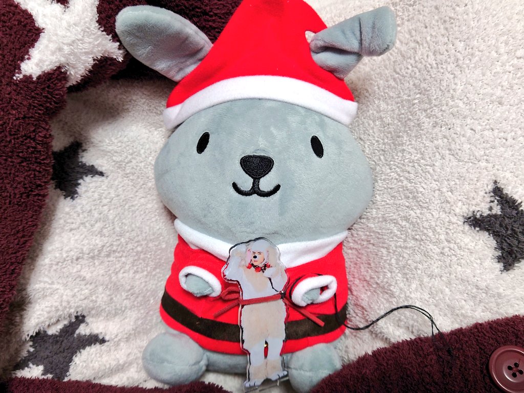 「着せた〜〜〜!!!!!可愛すぎじゃろサンタラッピーあとケツにハート付いてんの初め」|🌸⚝∞囚人∞⚝🌸のイラスト