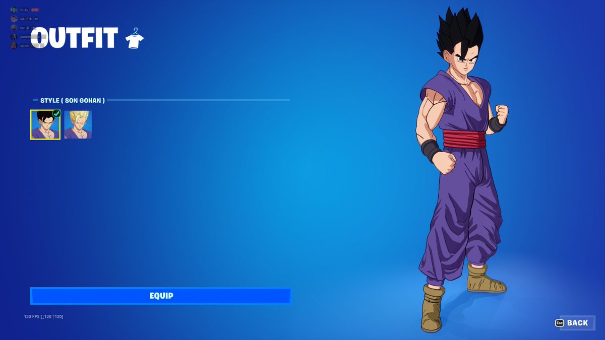 DbsHype's tweet photo. Fornite X DBS: Gohan &amp; Piccolo both Skins! Unfortunately No Orange &amp; Beast. https://t.co/bO4YXyk7ZL