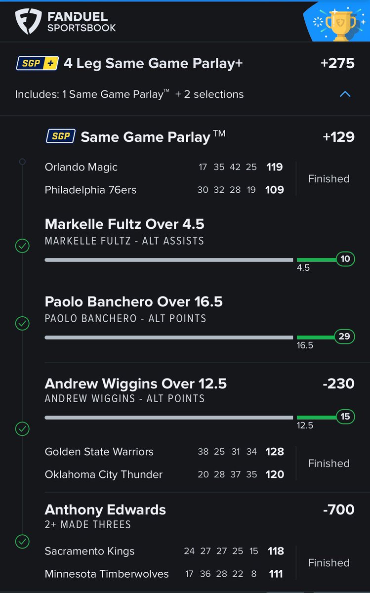 Parlay2Paycheck's tweet photo. Our experts have done it again!

#SportsBetting #SportsGambling #NBATwitter #NBABets #SportsGamblingTwitter #SportsBettingTwitter #FreePicks #FanDuel #FanDuelPicks #NBA https://t.co/2yACG7P82q