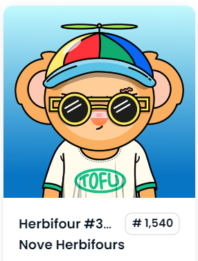 cryptop_hodl's tweet photo. GM guys! Unfortunately TOFU's nose was broke, but I hope he will fly soon again. Thanks for the creation @Nove_NFT
I wish you all a very nice day ❤
✅follow: @MoverseNFT @lazzzy00cat @iVibrant_NFT @Antoni_Pon
✅Like & RT
✅https://t.co/jqGL56bNkn
#novenft #herbifours https://t.co/lieDiImhor