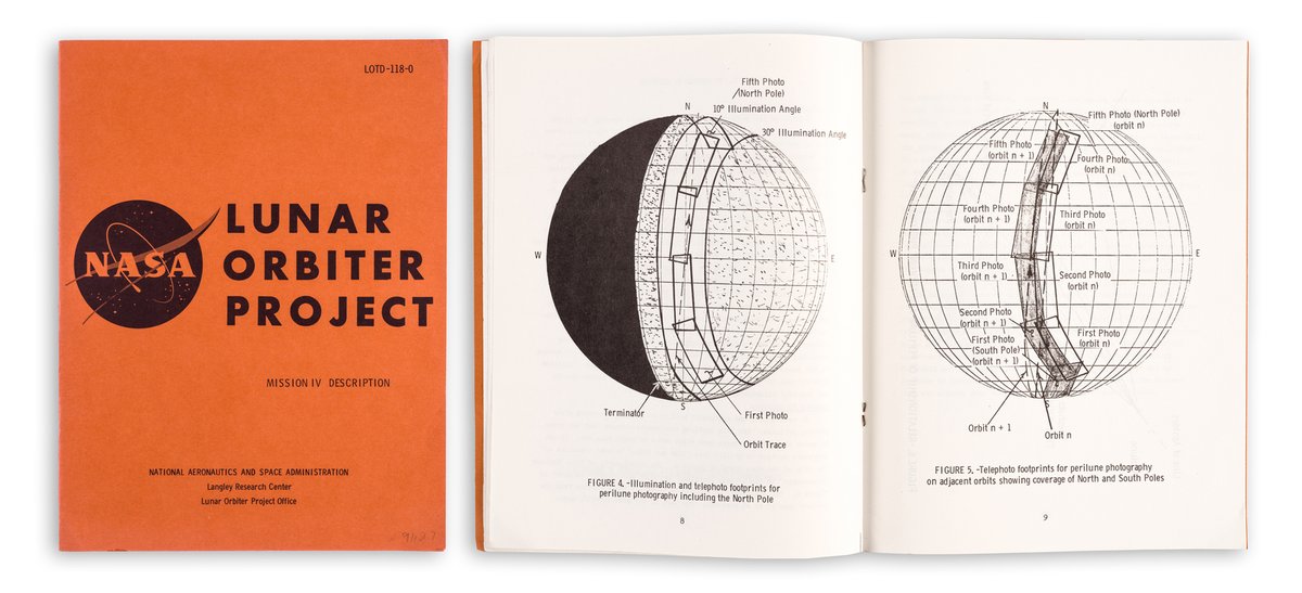 For some Friday fun, here is a fascinating booklet (1967) detailing the plans for Mission IV of the Lunar orbiter program, which sought to provide the most complete imaging of the moon to date.

Learn more here: raremaps.com/gallery/detail…

#maps #moon #moonmaps