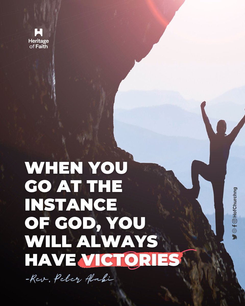 HoFChurchNG's tweet photo. The definition of a victorious man: He always follows the leading of the Holy Spirit.
Go through our telegram channel for audio messages on how to be led by the Holy Spirit
#HoFCharge #StrongerBelievers #HoFChurchNG https://t.co/A9RuTsZkkK