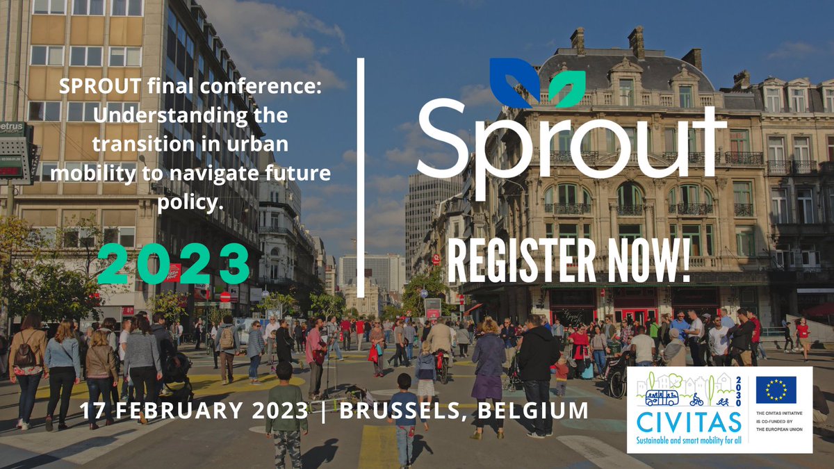 📢The #SPROUT final event is around the corner!

Register by 9 February and get to know the project outcomes that will help cities to understand the #transition in urban mobility and navigate #FuturePolicy. 

Register👉sprout-civitas.eu/events/sprout-…

Limited spots!