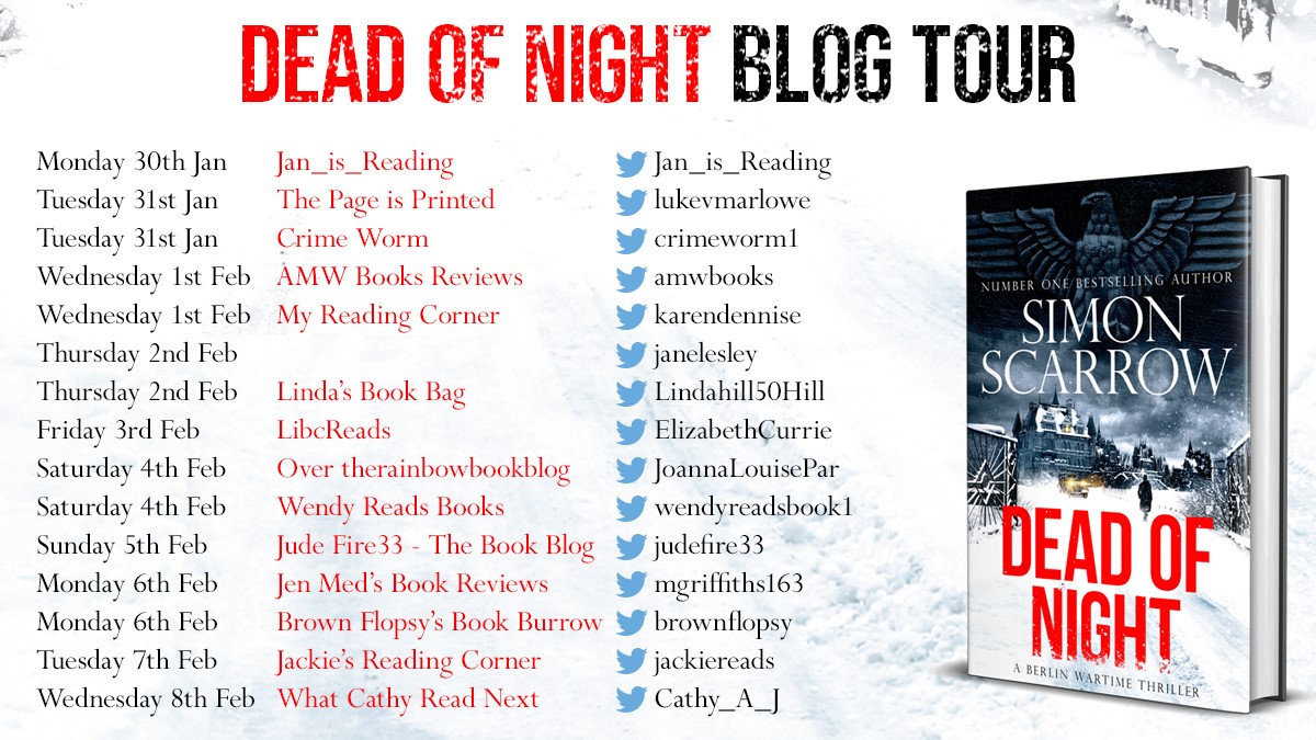 lukevictorm's tweet photo. Talking about 'Dead of Night' over at thepageisprinted later today - a thrilling detective story set in Nazi Germany, by an undisputed master of historical fiction - @SimonScarrow Fantastic, compulsive, nail biting read @soph_ransompr #deadofnight https://t.co/C28zlOFIS0