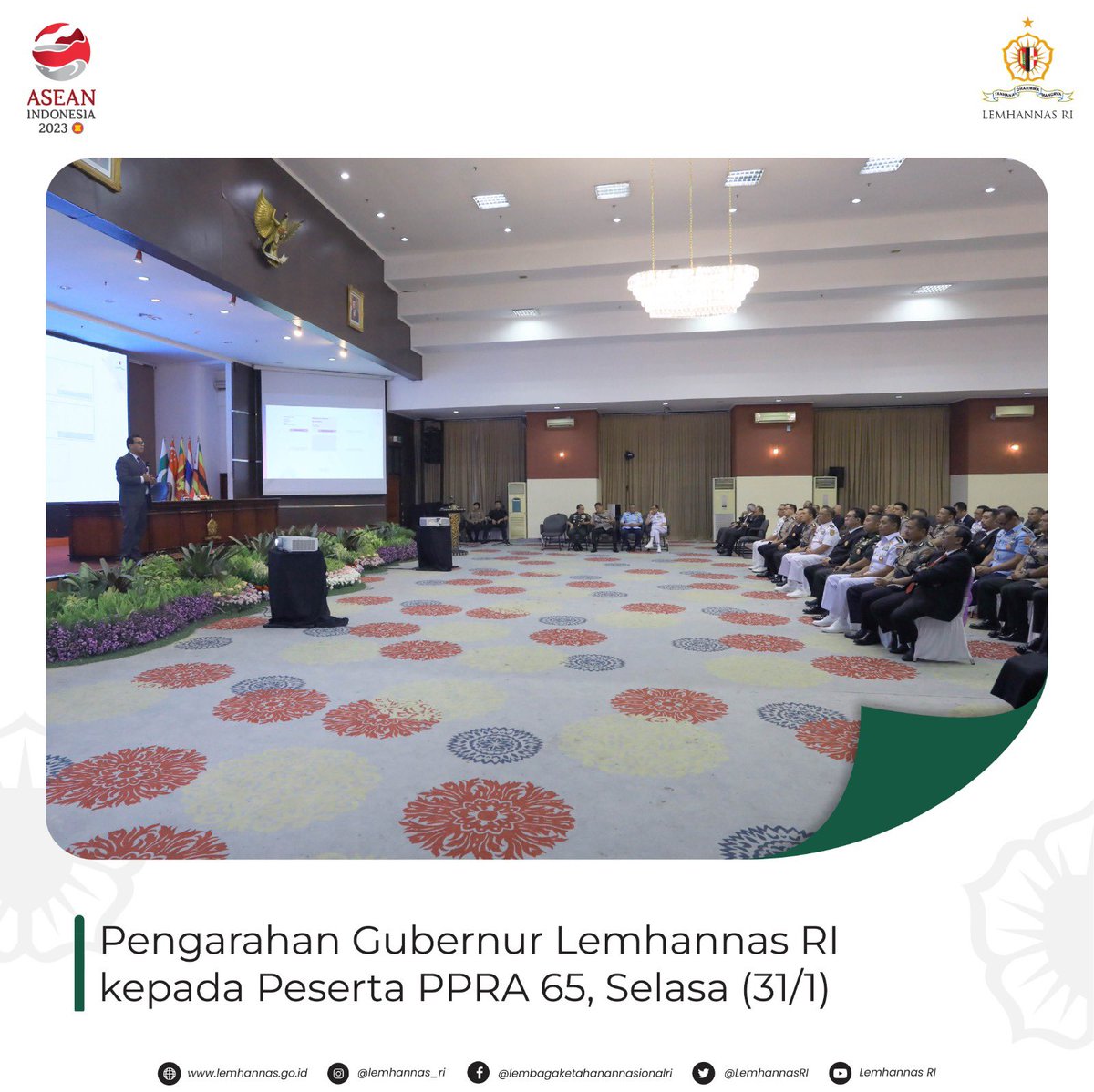 LemhannasRI's tweet photo. Sahabat Tannas, Gubernur juga memberikan gambaran tentang hal yang akan peserta pelajari selama menempuh pendidikan di Lemhannas RI.

#LemhannasRI
#PPRA65
#pendidikan https://t.co/RJCdNANvkl