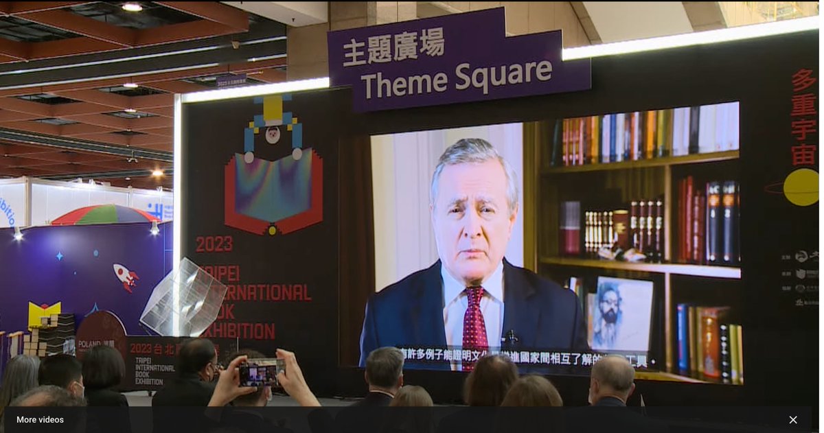 Pres. Tsai Ing-Wen attended the Taipei Int. Book Exhib, in which Poland is a guest of honour. She said Taiwan and Poland share the values ​​of democracy and freedom and deepened exchanges over the past few years. Poland's deputy PM and Minister of Culture P. Gliński spoke online.