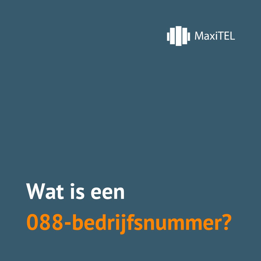 Op zoek naar één nummer met een landelijke dekking? Lees onze documentatie over 088-bedrijfsnummers of neem direct contact met ons op!
🔗 maxitel.nl/documentatie/k… 📞0800 0789 / +31 (0)88 629 48 35

#telecom #snellerinternet #telecombedrijf #zakelijkinternet #kostenbewust