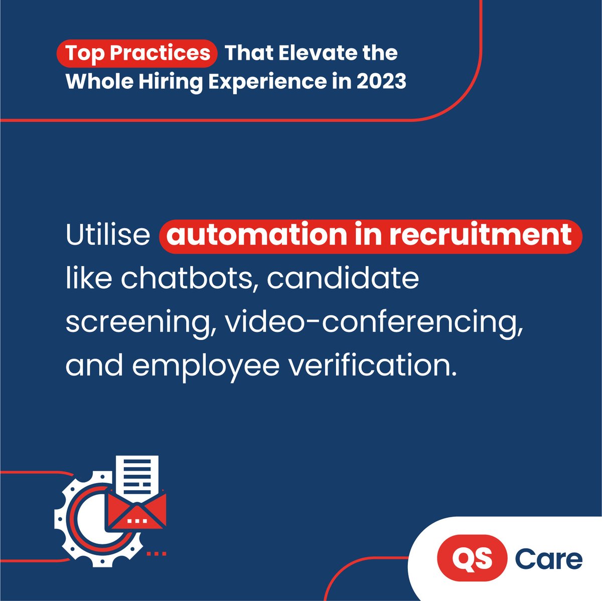 QS_Care's tweet photo. Hiring is an important aspect of every company and here are our top practices to make it a smooth experience for everyone involved—employer and candidate. ⌛

Learn how we can help you find the right fit for your growing team ⤵️
https://t.co/zbskZRimhY https://t.co/eRV1lUE0vb