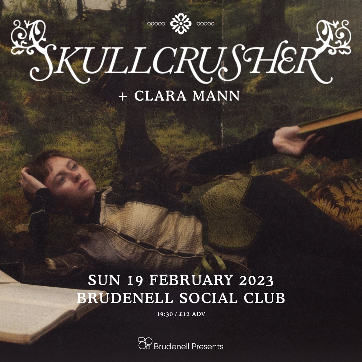 ‘Almost-Folk' singer-songwriter @claramannsongs will be joining @im_skullcrusher here on February 19th. 🙌 What a gig this will be.✨ Tickets available below, don't wait around.👇 ➡️️ bit.ly/SkullcrusherLds