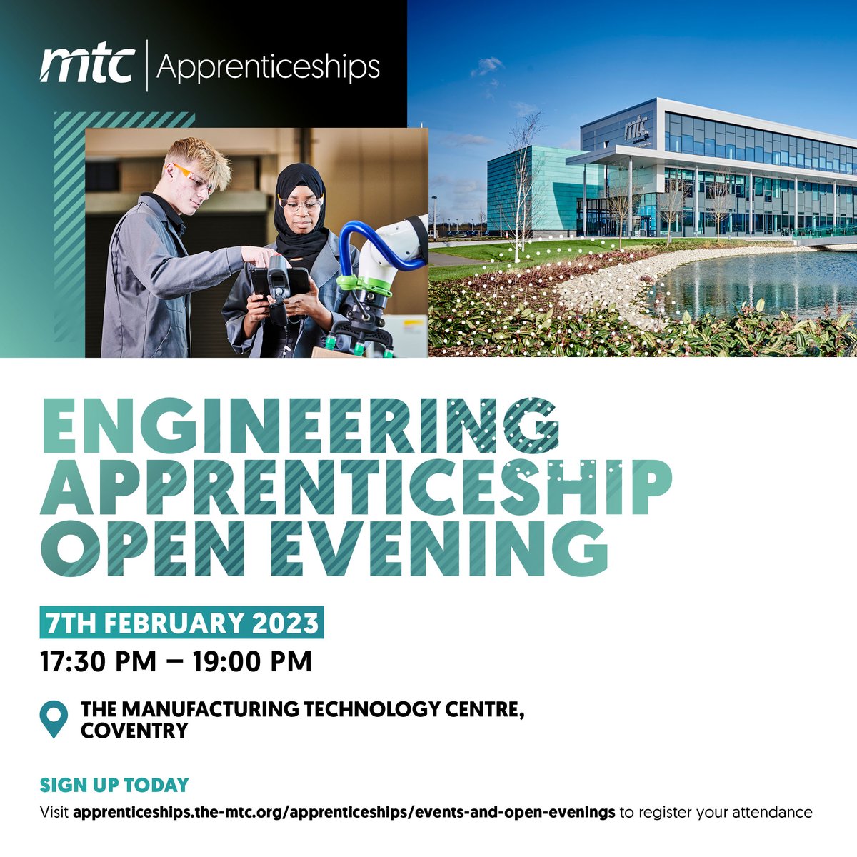 _MTC_Training's tweet image. It&apos;s 1 week until our Open Evening on 7th February! 

Come along to find out more about engineering apprenticeships at MTC Training, meet the team and tour the facilities. Sign up now: apprenticeships.the-mtc.org/apprenticeship…

#EngineeringApprenticeship #OpenEvening #Engineering