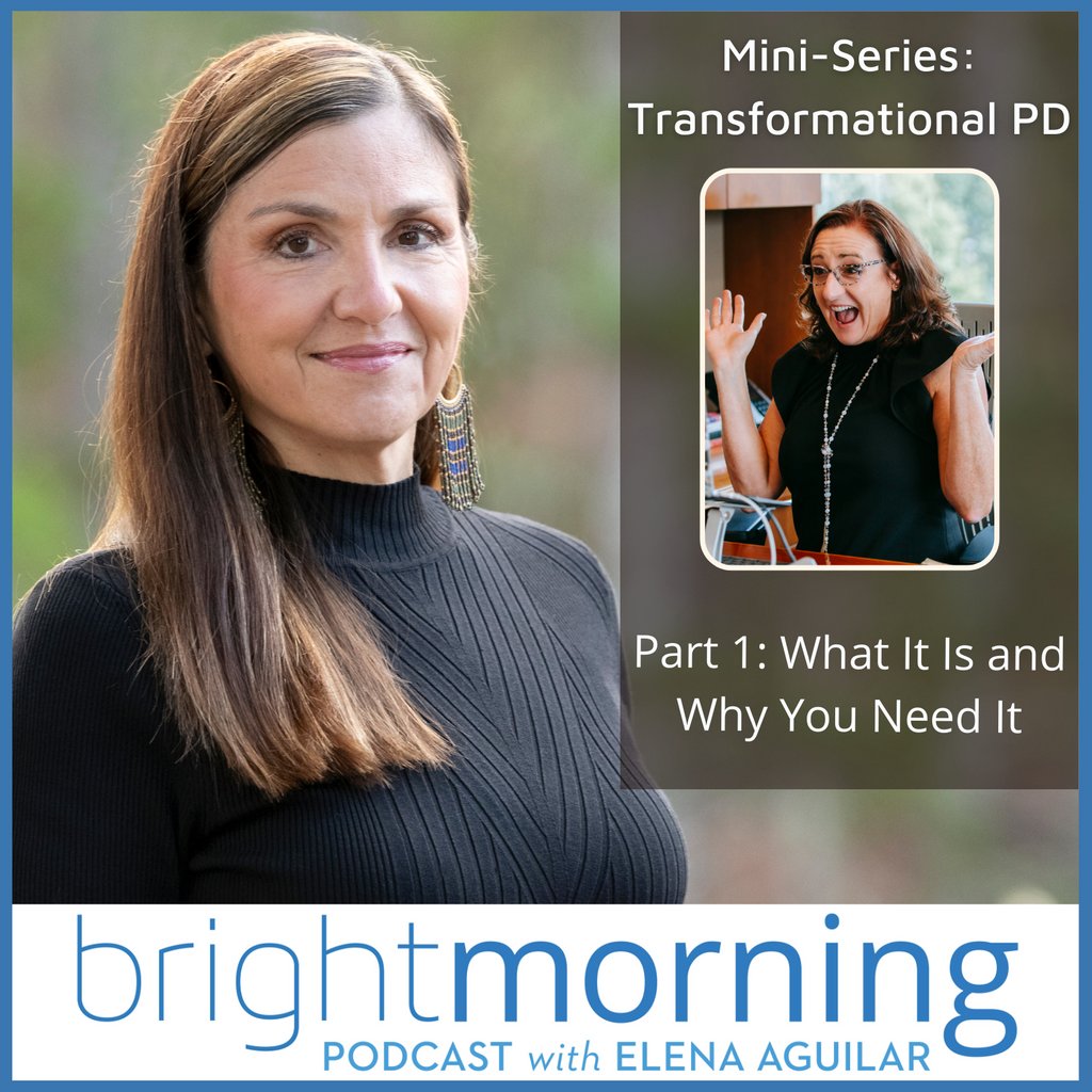 brightmorningtm's tweet photo. This week Elena is joined by Bright Morning teammate, Becky Barstein, to explore these questions and many more in Part 1 of our three-part Transformational PD mini-series. If you design or facilitation adult learning, this is an episode you won’t want to miss! https://t.co/IGbF1TANlQ