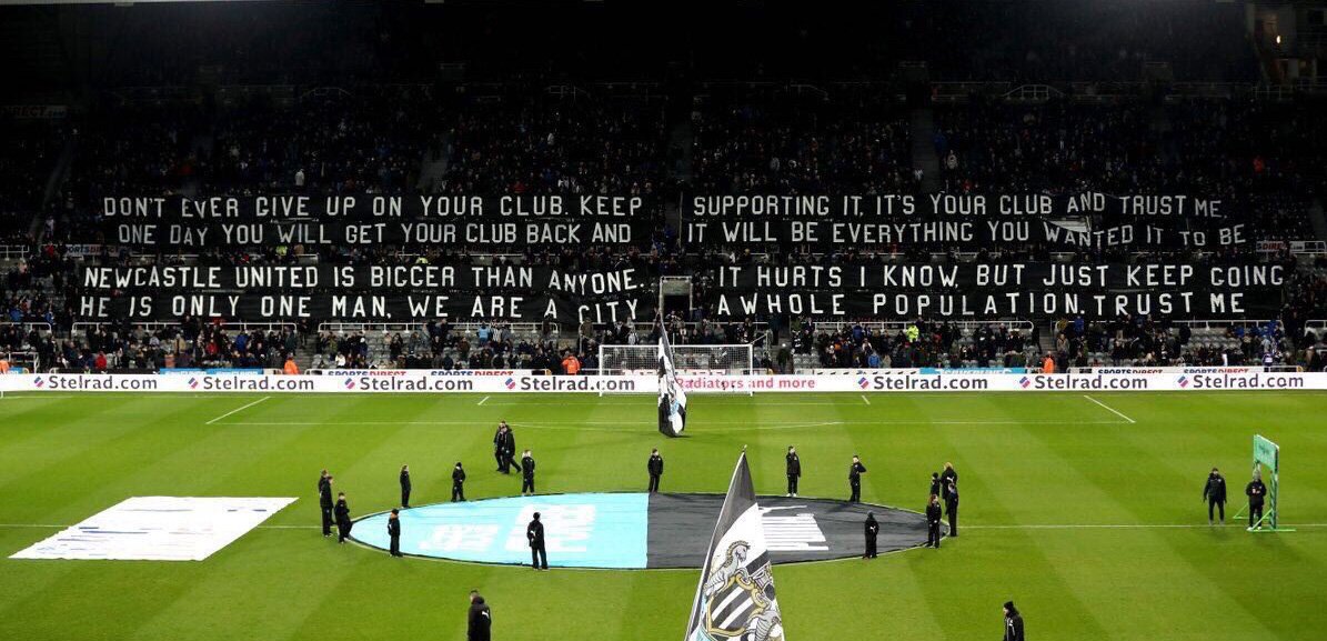 5 years ago today, <a href="/worflags/">Wor Flags 🏴🏳</a> displayed this message of hope:

 “Don't ever give up on your club. Keep supporting it, it's your club &amp; trust me, one day you will get your club back &amp; it will be everything you wanted it to be."

Tonight, we are 90 minutes from Wembley 🙏⚫️⚪️

#NUFC
