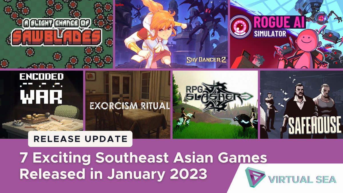 Be entertained with our latest article featuring the top 7 #SoutheastAsianGames of January 2023. 

With various genres from #RPG to #Horror, there's something for every kind of gamer.

virtualseasia.com/7-exciting-sou…

#AsianGames #AsianVideoGames #GamingSEA #SEAgaming #VideoGamesSEA