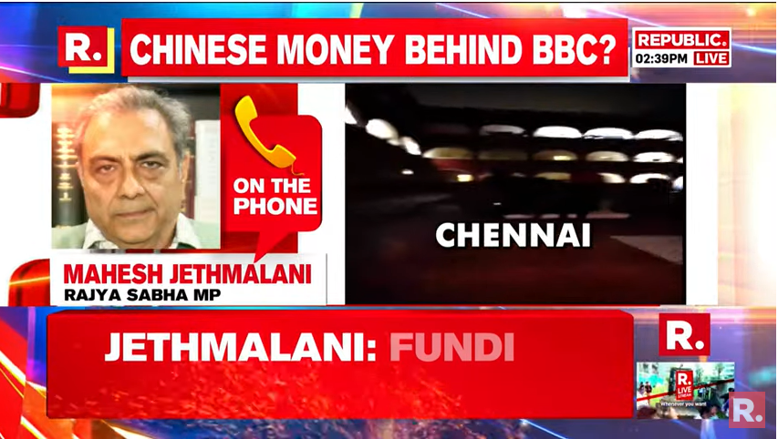 republic's tweet image. #LIVE | Senior advocate and Mahesh Jethmalani (@JethmalaniM) says there is internal disgruntlement within the BBC. #BBCDocumentary #BBCDocumentaryRow 

Tune in to watch - youtube.com/watch?v=9YLKCt…